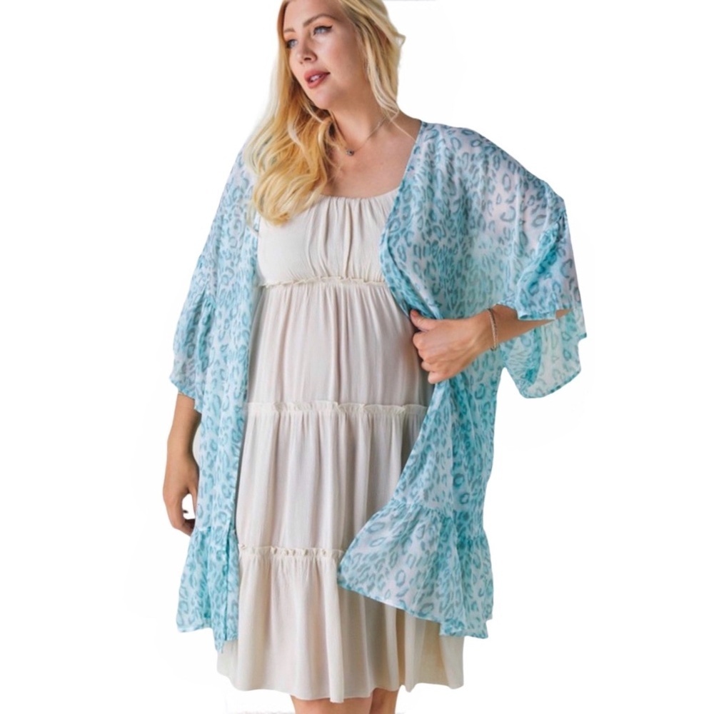 Davi & Dani Beige Ruffled Tiered Mini Dress - Picture 8 of 11